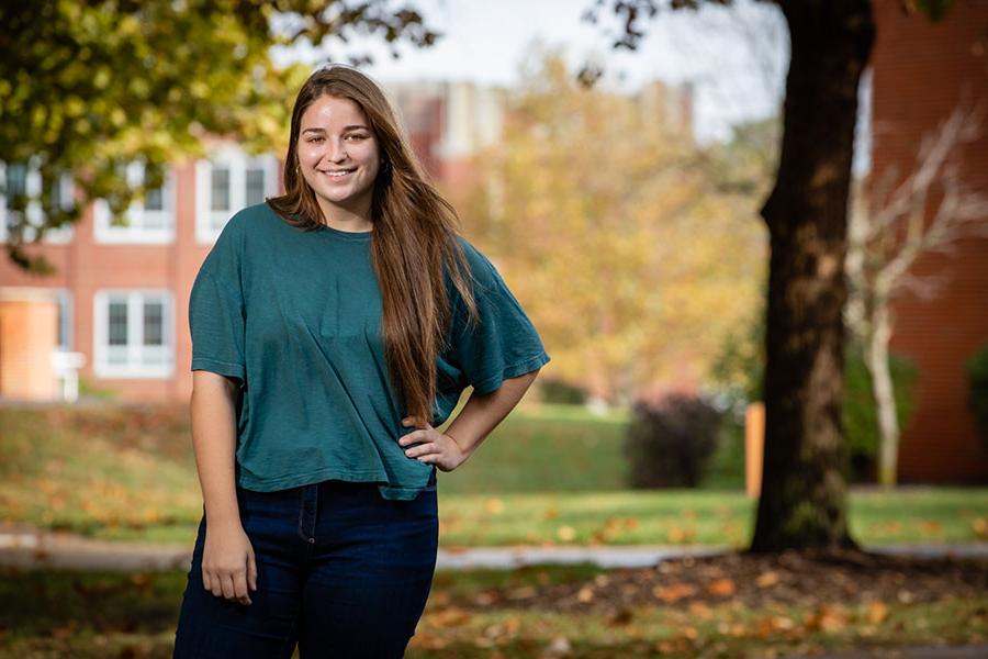 As a fall intern at North Star Advocacy Center in Maryville, Gabi Brooks applied the knowledge she has developed through her coursework and gained valuable experience in her field of interest. (Photos by Todd Weddle/Northwest Missouri State University)