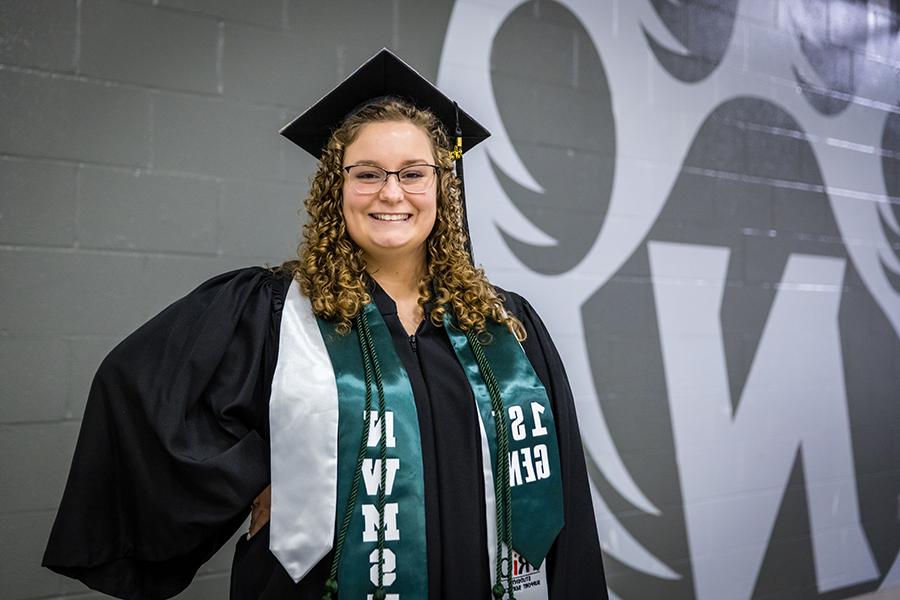 Taylor Giesken completed her bachelor’s degree in K-12 art education. (Photo by Todd Weddle/Northwest Missouri State University)