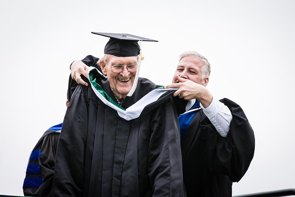 Octogenarian completes master’s degree at Northwest after career in technology field